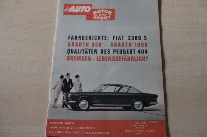 Deckblatt Auto Motor und Sport (26/1961)